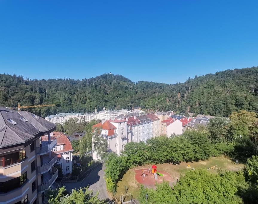 Ubytovani Ester - Utulny Byt V Lazenskem Centru Karlovych Varu Se Zahradkou Appartement Karlsbad Buitenkant foto